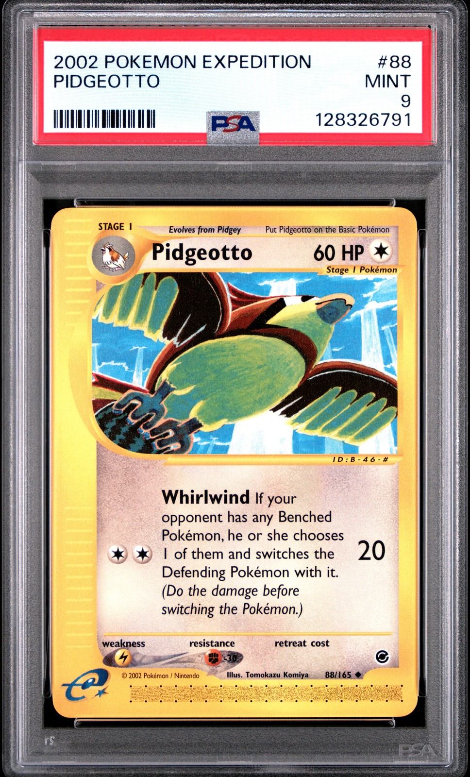 2002 POKEMON EXPEDITION #88 PIDGEOTTO PSA 9