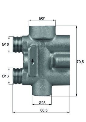 Mahle TO 9 75 thermostat, oil cooling for Audi, VW