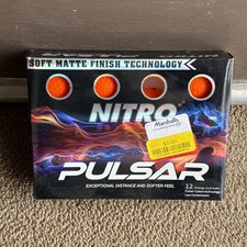 Nitro Pulsar 12 Ct. Orange Golf Balls Soft Matte Finish Technology NEW