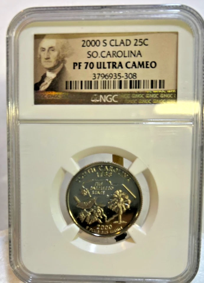 2008-S Clad South Carolina, Washington Quarter PF70 UC by NGC, Beautiful Coin - Image 2 of 4