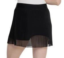 Women’s Kyodan Mid Rise Pleated Tennis Skort W/ Pocket Black Size Medium