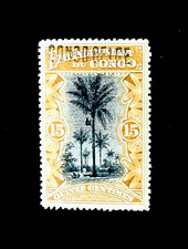 BELGIAN CONGO Stamp - 1909 Oil Palm Trees Overprint CONGO BELGE MLH r62