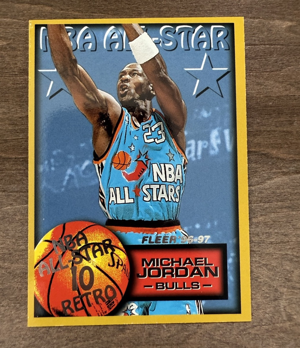 1996-97 Fleer MICHAEL JORDAN NBA All-Star #282 Chicago Bulls Basketball Card