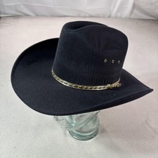 Western Express Hat Cowboy Fitted Mens 6 7/8 Black Felt Western Lined Rodeo Hat