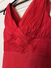 Valentino Red Silk Chiffon Cocktail Dress Sz 8