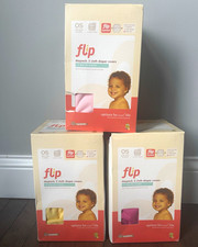 Set of 3 Flip Cloth Diaper Daypacks 6 Covers, 18 Stay-Dry Inserts NIB Damaged