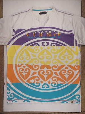 HAS STAINS mens 3X Coogie T Shirt Orange Graphic Print Embroidered High Quality