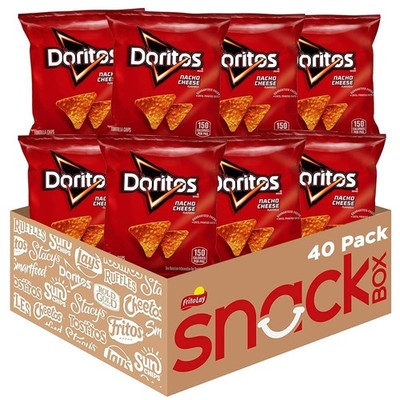 Doritos Flavored Tortilla Chips, Nacho Cheese,1 Ounce (Pack of 40) Free Shipping