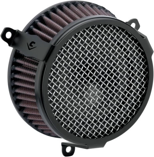 Cobra Air Cleaner Kit - Plain - Black Motorcycle Street Bike 606-0103-03B-SB - Image 2 of 4