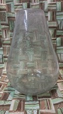 Handblown Bubble Glass Art Decorative Vase Clear 7" Tall