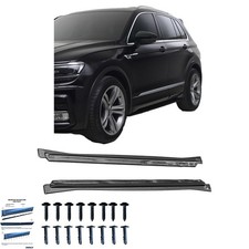Seitenschweller für VW Tiguan MK 2 R Line Allspace 2015-2020, glänzend schwarz