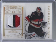 2013 Panini National Treasures Base Number Variation 5/41 Craig Anderson #41 2d8