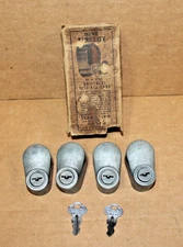 Spart tire/wheel lock & key for vintage vehicles (set of 4)