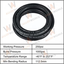5FT 3/8" Transmission Oil Cooler Hose 250PSI SAE J1532