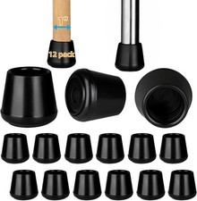 1" Rubber Chair Leg Tips Caps, Chair Leg Floor Protectors Rubber Feet Covers Non