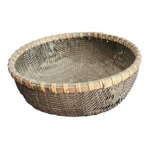 Handwoven Brown Rattan Basket Made In Vietnam Medium Size