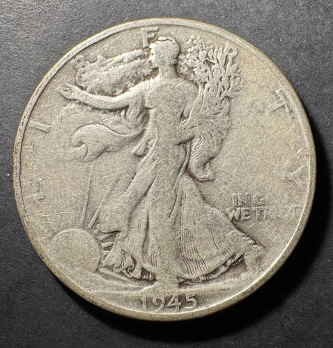 1945-S Walking Liberty Half Dollar (Circulated) - (#1013) Very Fine Condition