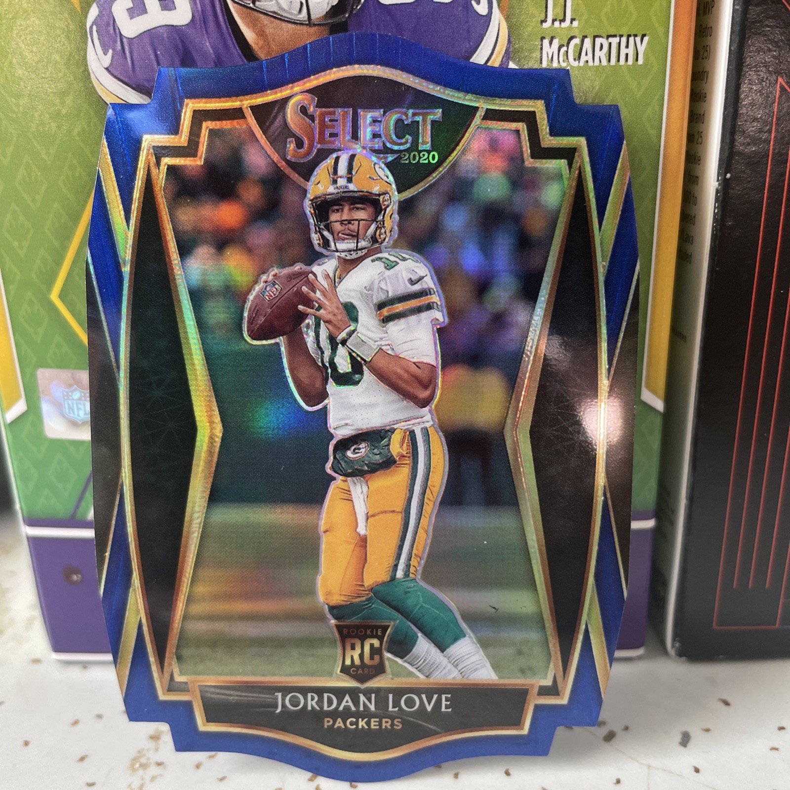 2020 Panini Select - Premier Level Jordan Love #147 Blue Prizm Die-Cut (RC)