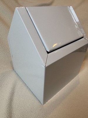 HOSPECO 2201 Double Entry Swing Top Floor Receptacle - Metal, White New
