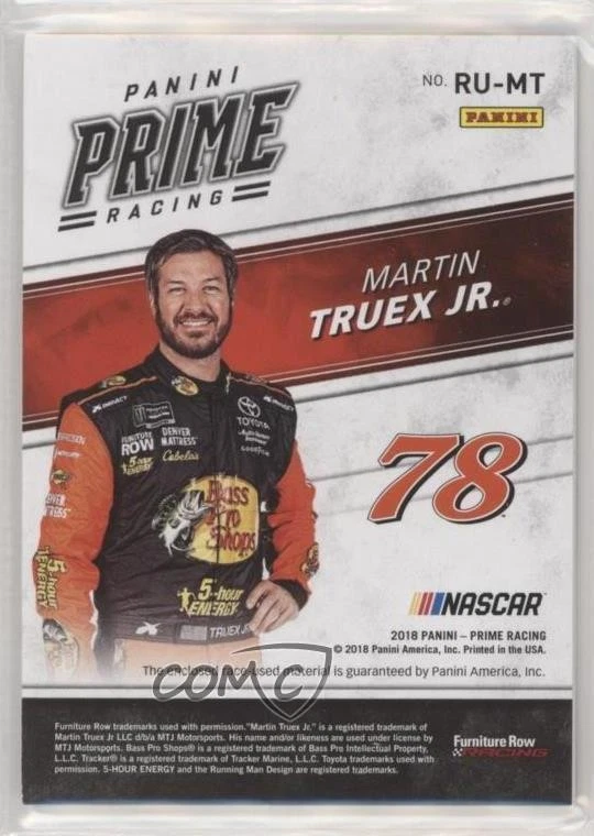 2018 Panini Prime Racing Race Used Firesuits /50 Martin Truex Jr #RU-MT - Image 2 of 2