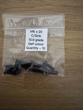 M6 X 20 Countersink Bolt. 10.9 Self Colour. Pack Of 10
