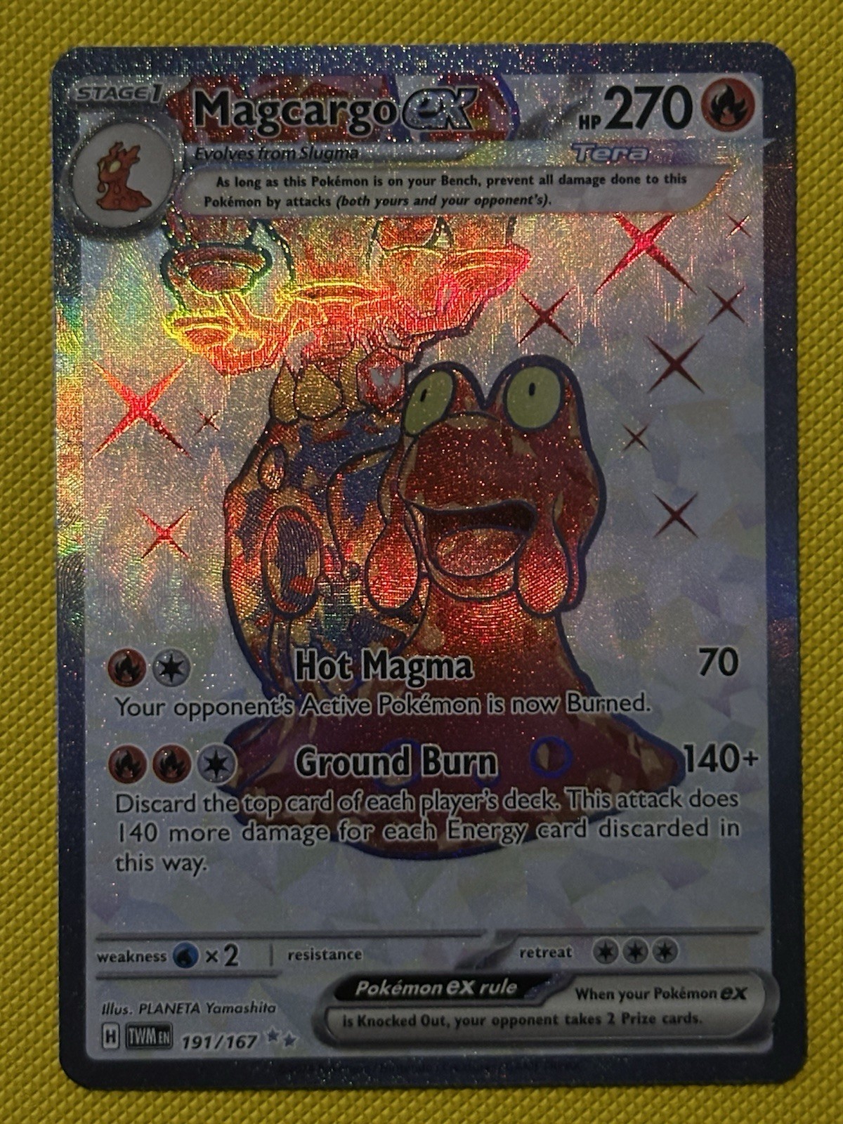 Magcargo EX 191/167 Ultra Rare Sv06: Twilight Masquerade NM