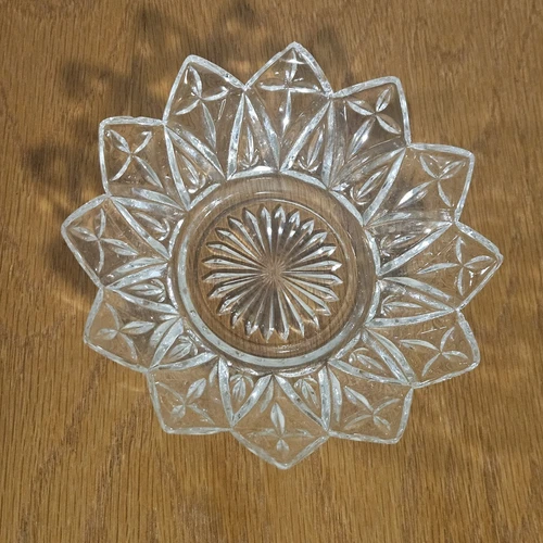 Federal Glass Co. Petal Pattern Vintage Clear Glass Trinket/Candy/serving Bowl