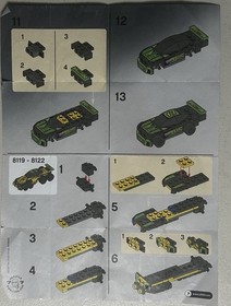 Lego Racers Tiny Turbos, 8120 , 8121, & 8119, Complete W/ Manuals, No Boxes