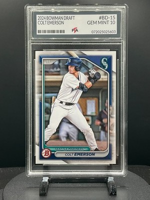 2024 Bowman Draft BD-15 Colt Emerson Prospect Rookie Mariners ~GEM MINT PTA 10 