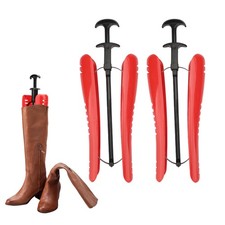 2x Boot Shoe Tree Shaper 12 Inch Adjustable Stand with Handle Keep Boots Upright