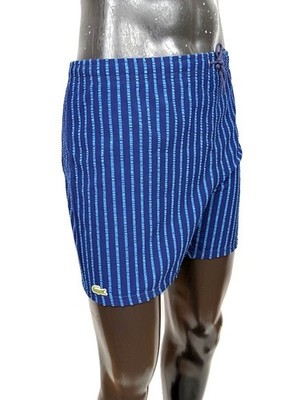 Lacoste Vintage Herren Anzug Blau Blau Blau Streifen Swim Shorts Meer Gr. 5/2XL