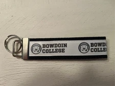 Bowdoin College Cotton Webbing Keychain/Wristlet/ Keyfob