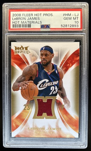 2008-09 Fleer Hot Prospects LeBron James Jersey #HM-LJ Cavaliers PSA 10 GEM MINT
