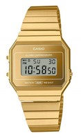 Casio Vintage Digital Gold Zifferblatt Edelstahl Quarz A700WEVG-9A Unisex Uhr