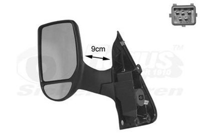 Für VAN WEZEL 1898807 EXTERIOR MIRROR FORD TRANSIT 01/00-08/14 LE