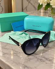 Tiffany  Co. Women  s TF4048 Oversized Black Sunglasses Gray Gradient