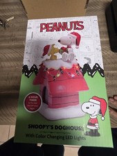 Peanuts Snoopy Doghouse Christmas Decor Color Changing LED Lights 6 Hr Timer