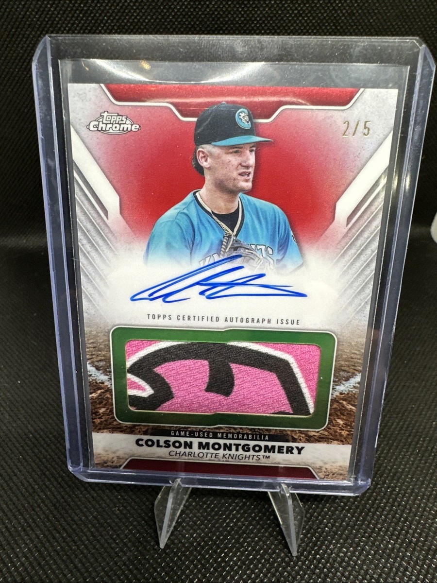 2025 Pro Debut Topps Chrome Patch Auto Colson Montgomery /5 Red