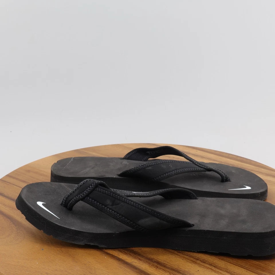 Sandalias chanclas retro Y2K Nike florales celso niña mujer negras talla 8 EE. UU. Foto 3 de 4