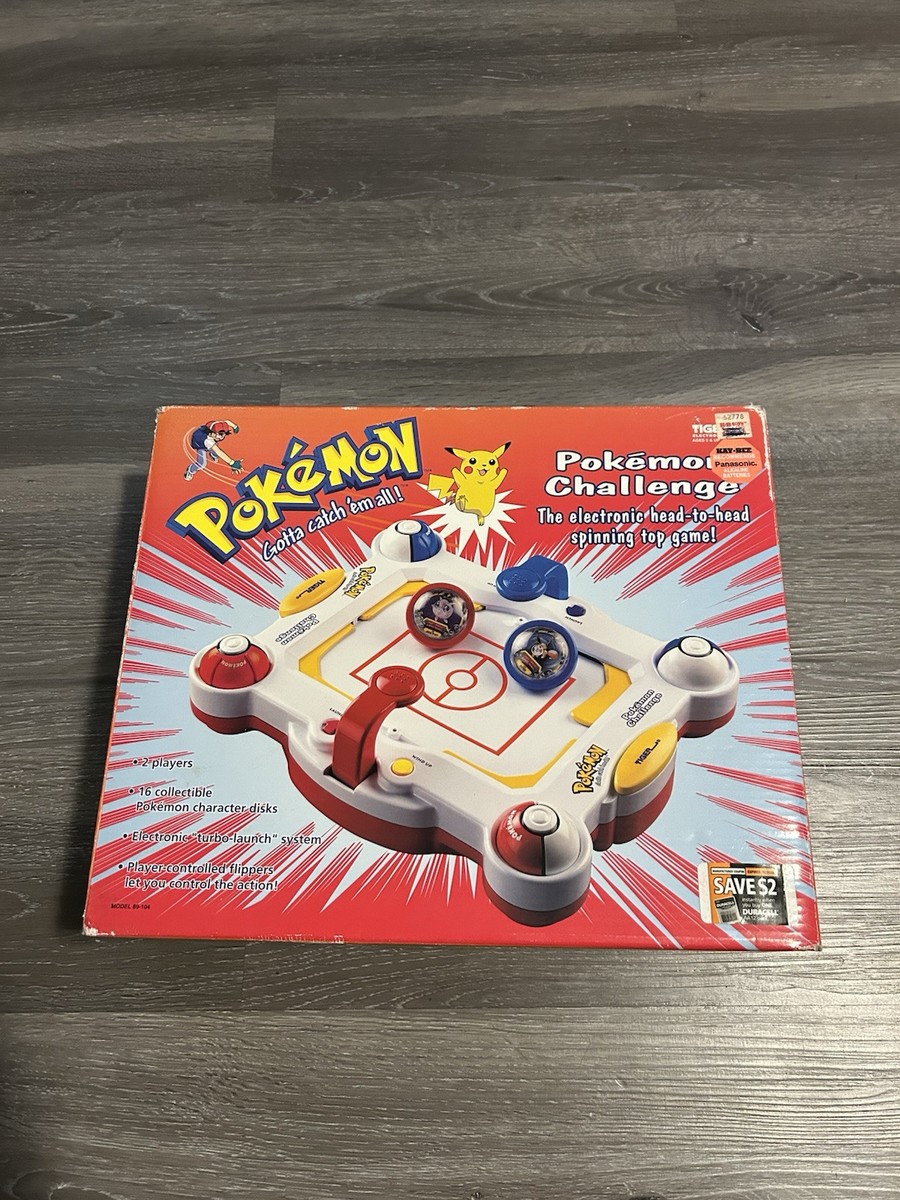 1999 Pokemon Challenge Electronic Tiger Spin Top Battle Original Box AS IS  READ