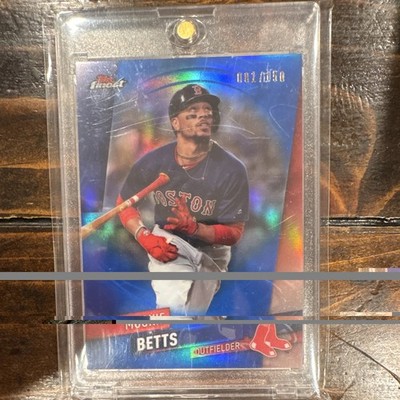 Topps 2019 Finest Mookie Betts #1 Gold Refractor 81/150 Red Sox *Case Scratched
