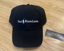 Polo Ralph Lauren Men s Stitched Pony Logo Twill Chino Baseball Cap Black NWT OS