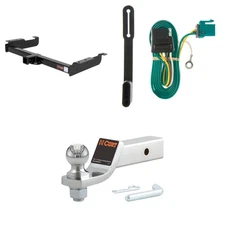 CURT Trailer Hitch Tow Package With Receiver, Wiring, #45295 Ball Mount - 13040
