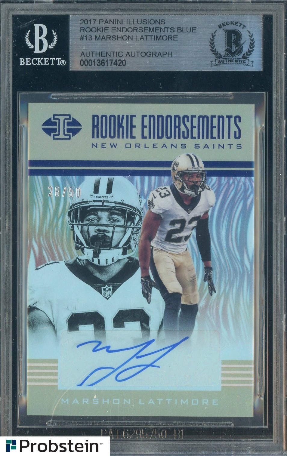 Marshon Lattimore Panini Illusions Rookie Endorsements #REML Blue