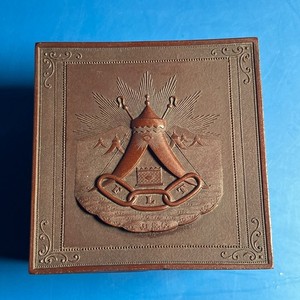 Antique 1878 IOOF Odd Fellows Collar Box Williamson & Foster Lancaster PA Wood