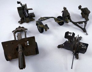 1/35 British 5.5" Medium Gun, Bofors 40mm AA & M45 Quad Lot Built & Painted