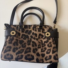 Women’s Leopard Print Shoulder Bag By Julian MacDonald Brand New