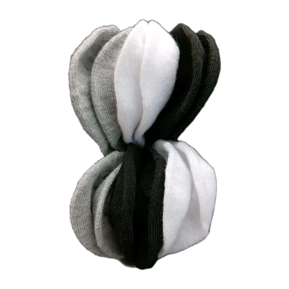 NIKE Niños Pequeños 6 Pares Negro Blanco Gris Tobillo Calcetines - Se Adapta a Edades: 2-4 Foto 2 de 4