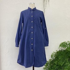 Margaret Howell MHL Long Sleeve Shirt Dress Navy Size 2 Used