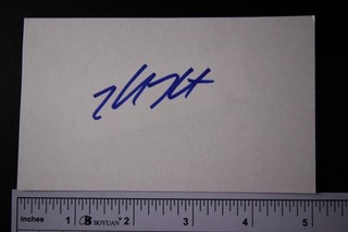 LOT: Fourteen CELEBRITY AUTOGRAPH INDEX CARDS